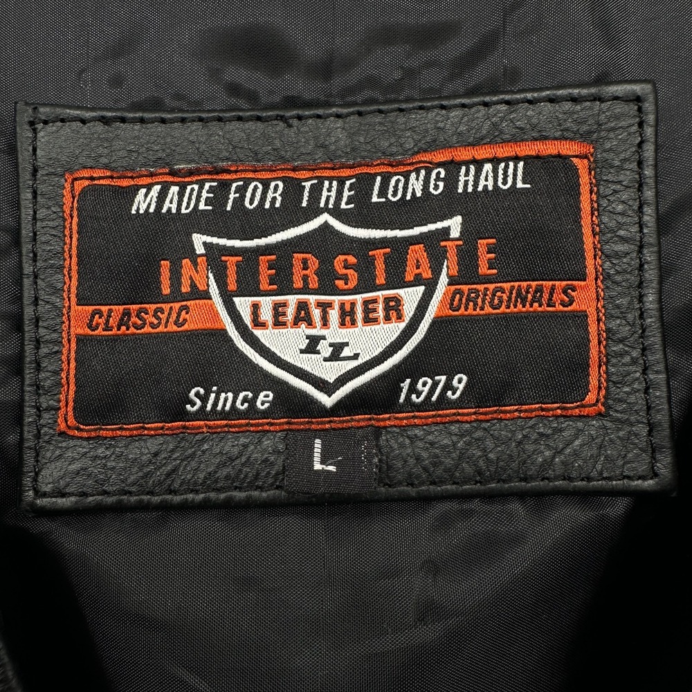 Interstate‎ Leather American Flag Vest Mens Size Large Biker Rebelcore Patriotic - Picture 11 of 15
